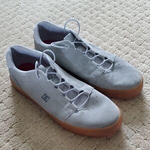 DC Light Gray Sneakers Size 11 Leather Upper Skateboard Shoe *replace Toggles*